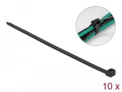 DeLOCK 19644 kabelbinder Nylon Zwart 10 stuk(s)