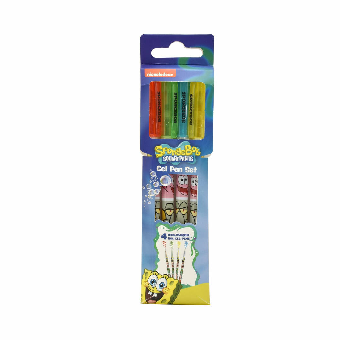 Thumbs Up SpongeBob Afgetopte gelpen Blauw, Groen, Rood, Geel 4 stuk(s)