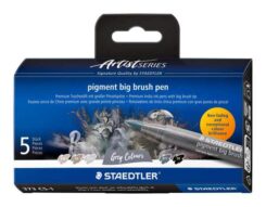 STAEDTLER pigment big brush pen Grey 5ST