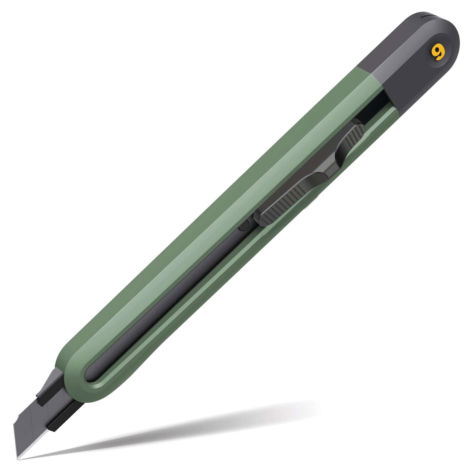 DELI Cuttermesser, Trapez 9mm, signalgrün