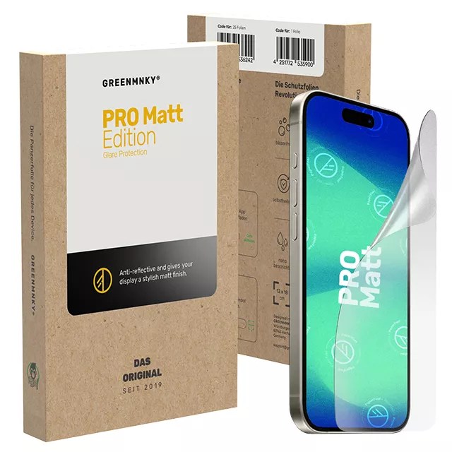 Green Mnky PRO Matt Edition for Smartphone 7inch (25 stuks)