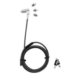Universal Security Cable Lock 3 Exchangeable heads fits all slots masterkeyed
