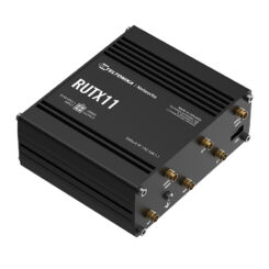 LTE Cat 6 cellular industrial router with four Gigabit Ethernet ports AC Wi-Fi Bluetooth LE and comes with remote management capabilities of RMS.