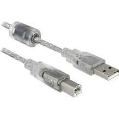 DeLOCK Cable USB 2.0 A-B - 0.5m USB-kabel 0,5 m USB A USB B Grijs