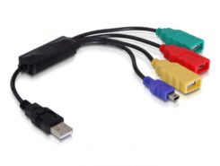 DeLOCK 61724 interface hub 480 Mbit/s Zwart