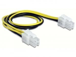 DeLOCK 65604 electriciteitssnoer Zwart, Geel 0,3 m