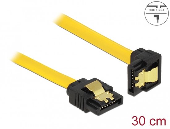 DeLOCK SATA Cable 30cm SATA-kabel 0,3 m Geel