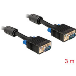DeLOCK 3m VGA Cable VGA kabel VGA (D-Sub) Zwart