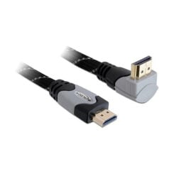 DeLOCK 2m High Speed HDMI 1.4 HDMI kabel HDMI Type A (Standaard) Zwart, Grijs