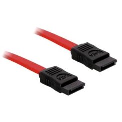 SATA-Kabel Delock SATA -> SATA St/St 0.70m rood