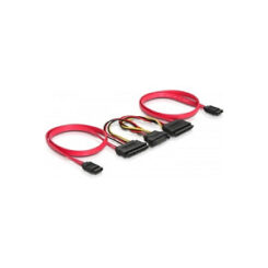 DeLOCK SATA All-in-One cable for 2x HDD SATA-kabel 0,5 m Rood