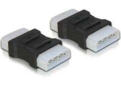DeLOCK 65044 tussenstuk voor kabels 4-pin Molex Zwart