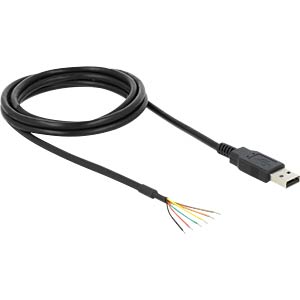 DeLOCK USB2.0/TTL 6 1.8m USB-kabel 1,8 m Zwart