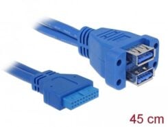 DeLOCK 82942 USB-kabel USB 3.2 Gen 1 (3.1 Gen 1) 0,45 m Blauw