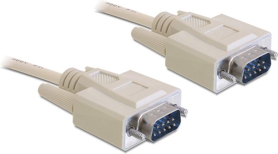 DeLOCK RS-232, 2m seriële kabel Beige DB-9