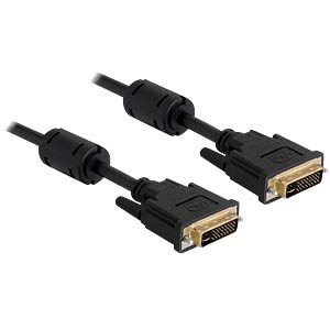 DeLOCK 1m DVI-I DVI kabel Zwart