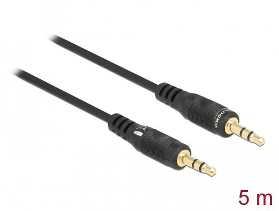 DeLOCK 84438 audio kabel 5 m 3.5mm Zwart