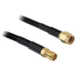 DeLOCK 5m RP-SMA coax-kabel CFD200 Zwart