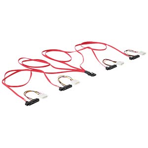 DeLOCK 83146 Serial Attached SCSI (SAS)-kabel 1 m Zwart, Rood, Wit