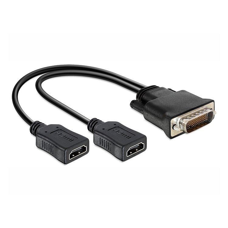 DeLOCK 65280 video kabel adapter 0,25 m DMS 2 x HDMI Zwart