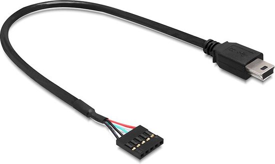 DeLOCK 83170 USB-kabel USB 2.0 0,3 m Mini-USB B Zwart