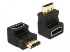 DeLOCK HDMI male > HDMI female 90° down HDMI 1.3 Zwart
