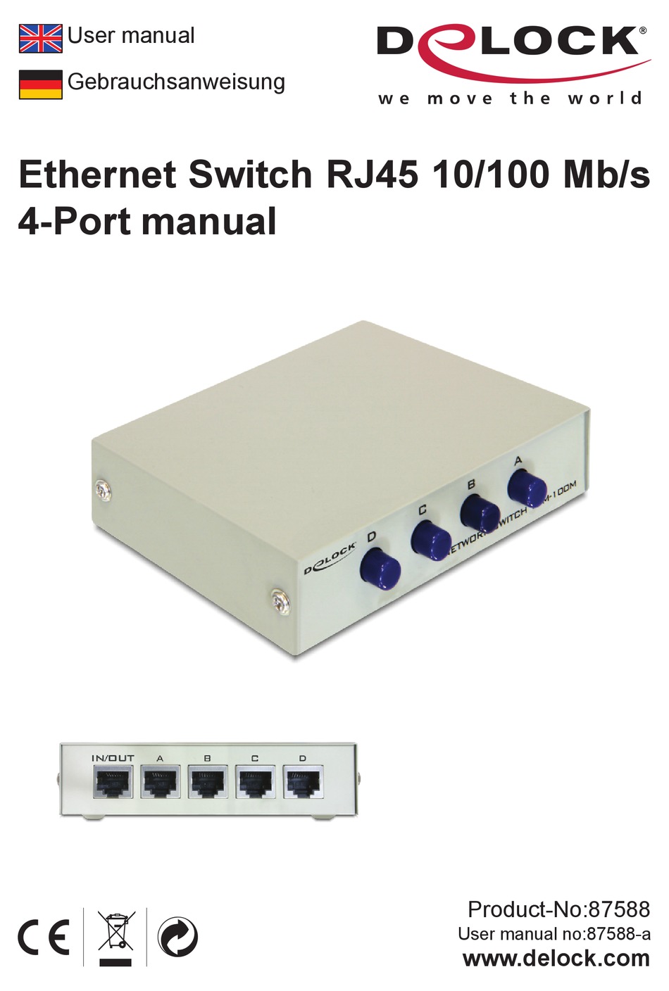 DeLOCK 87588 netwerk-switch Unmanaged Beige