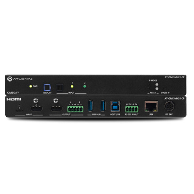 Atlona HDMI switch 2 poorts USB-C met hub en oplaadfunctie