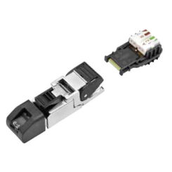 Binder Field attachable RJ45 shielded connector,  TIA-568B, AWG24/1-22/1, AWG27/7-AWG22/7