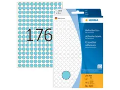 Universele etiketten/Kleur punten ø 8mm blauw voor handmatige opschriften 5632 St.