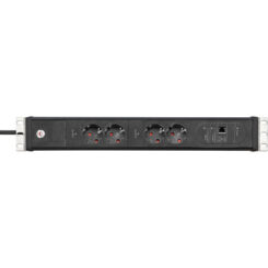 Brennenstuhl Premium Web-Line Internet 19 inch  PDU 16A met 4x Type F stopcontacten, Main-Follow functie, LAN stopcontact