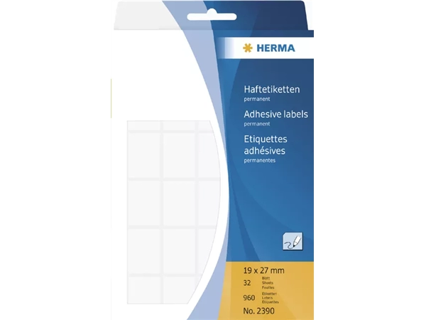 Universele etiketten 19x27mm wit voor handmatige opschriften 960 St.
