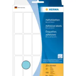 Universele etiketten 20x50mm blauw voor handmatige opschriften 480 St.