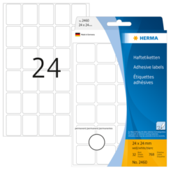 Universele etiketten 24x24mm wit voor handmatige opschriften 768 St.