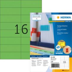 Etiketten groen 105x37 A4 1600 st.