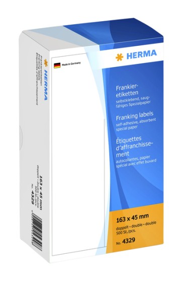 HERMA 4329 etiket Rechthoek Wit 500 stuk(s)