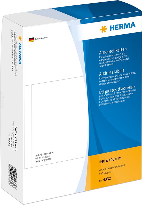 HERMA 4332 adreslabels Wit