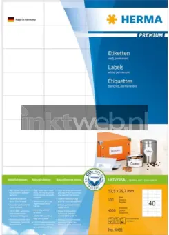 HERMA 4461 printeretiket Wit Zelfklevend printerlabel