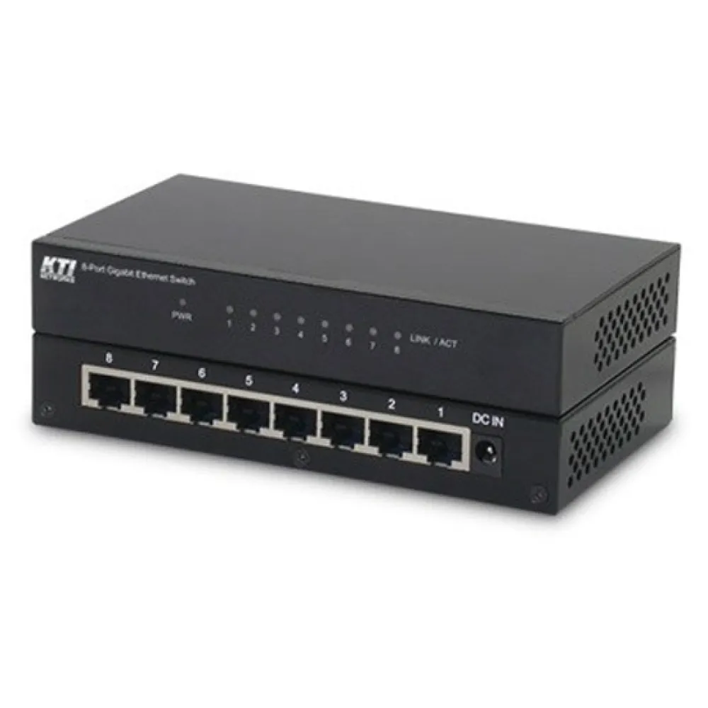 KTI Networks 8 x 10/100/1000 Mbps port unmanaged Gigabit swith