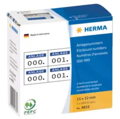 HERMA 4833 etiket Blauw, Wit 1000 stuk(s)