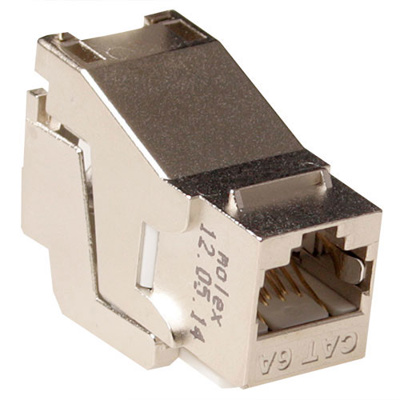 Molex Molex PowerCAT 6A shielded keystone jack, toolless