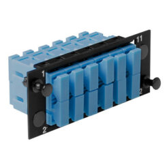 Molex SC Duplex 12 Fiber adapterplaat, Singlemode OS2 - Blauw