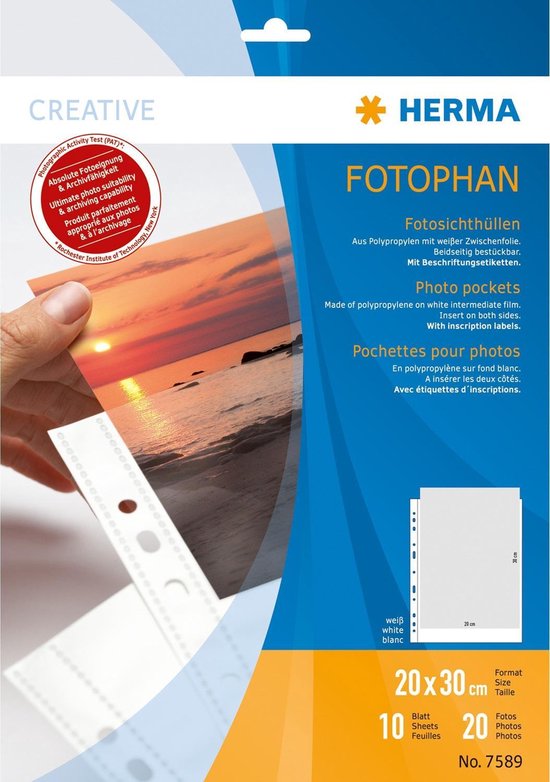 HERMA 7589 sheet protector Polypropyleen (PP) 10 stuk(s)