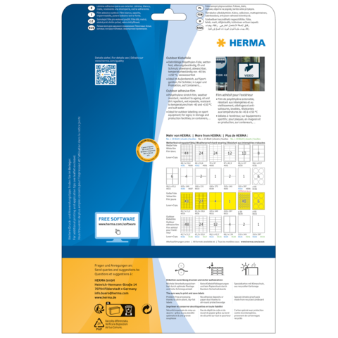HERMA 9535 printeretiket Wit Zelfklevend printerlabel