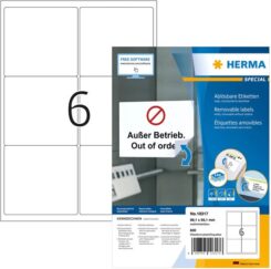 Etiketten wit Movables/verwijderbaar 99,1x93,1 A4 600 st.