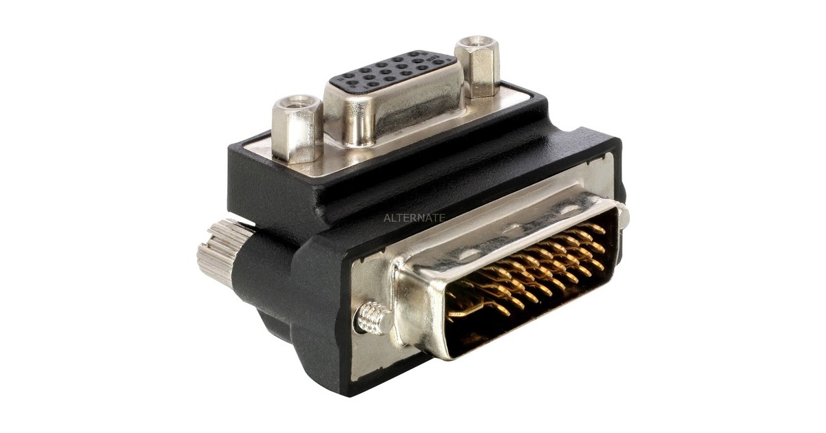 DeLOCK VGA Adapter DVI-I 15-pin FM VGA Zwart
