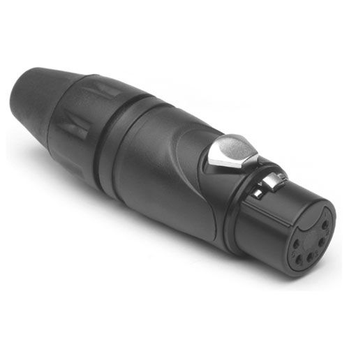 Amphenol 5 polige XLR kabeldeel female AX series in zwart