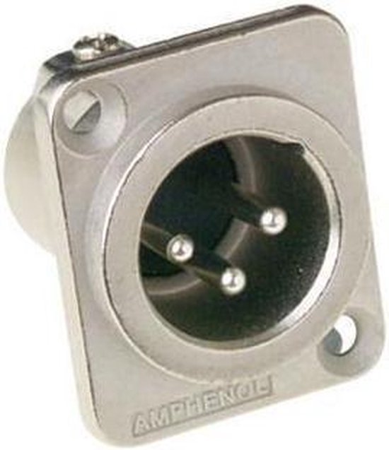 Amphenol 3 polige XLR chassisdeel female in type D