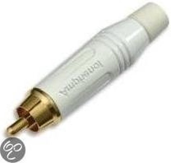Amphenol RCA Connector male in het wit