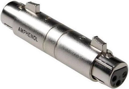 Amphenol XLR Adapter 3 polig female naar female